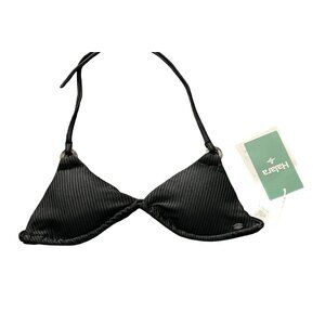Halara Ribbed String Bikini Swimsuit Top with Marble Embellishment Sz XS Womens